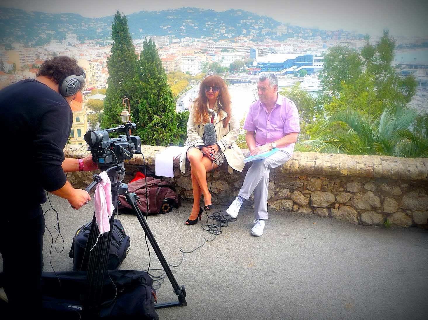 Photo Vanina sur le tournage film TV pour WE Love Cannes TV